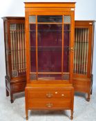 Three early 20th century circa 1900’s - 1920’s shop milleners cabinets / display cabinets. The