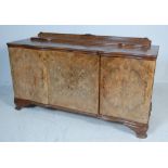 VINTAGE 20TH CENTURY BURR WALNUT VENEER SIDEBOARD CREDENZA