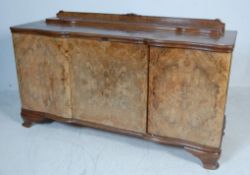 VINTAGE 20TH CENTURY BURR WALNUT VENEER SIDEBOARD CREDENZA