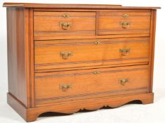 20TH CENTURY WALNUT 2 OVER 2 CHEST OF DRAWERS