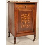 EDWARDIAN MARQUETRY ROSEWOOD INLAID COAL PURDONIUM