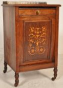 EDWARDIAN MARQUETRY ROSEWOOD INLAID COAL PURDONIUM