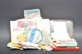 TICKET STUBS - COLLECTION OF 1960S / 70S TRANSPORT & OTHER TICKET STUBS