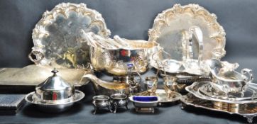 LARGE QUANTITY OF MID 20TH CENTURY SILVER PLATED WARE