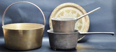 18th CENTURY GEORGE III BRASS SKILLET AND MORE