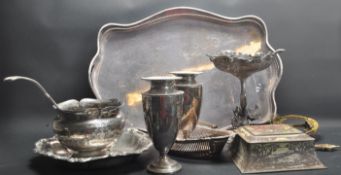 COLLECTION OF VICTORIAN & LATER SILVER PLATED & METAL WARES