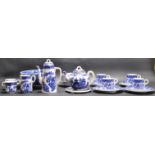 ROYAL WORCESTER BLUE & WHITE TEA SERVICE