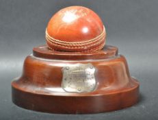 EARLY 20TH CENTURY PRESENTATIION CRICKET BALL