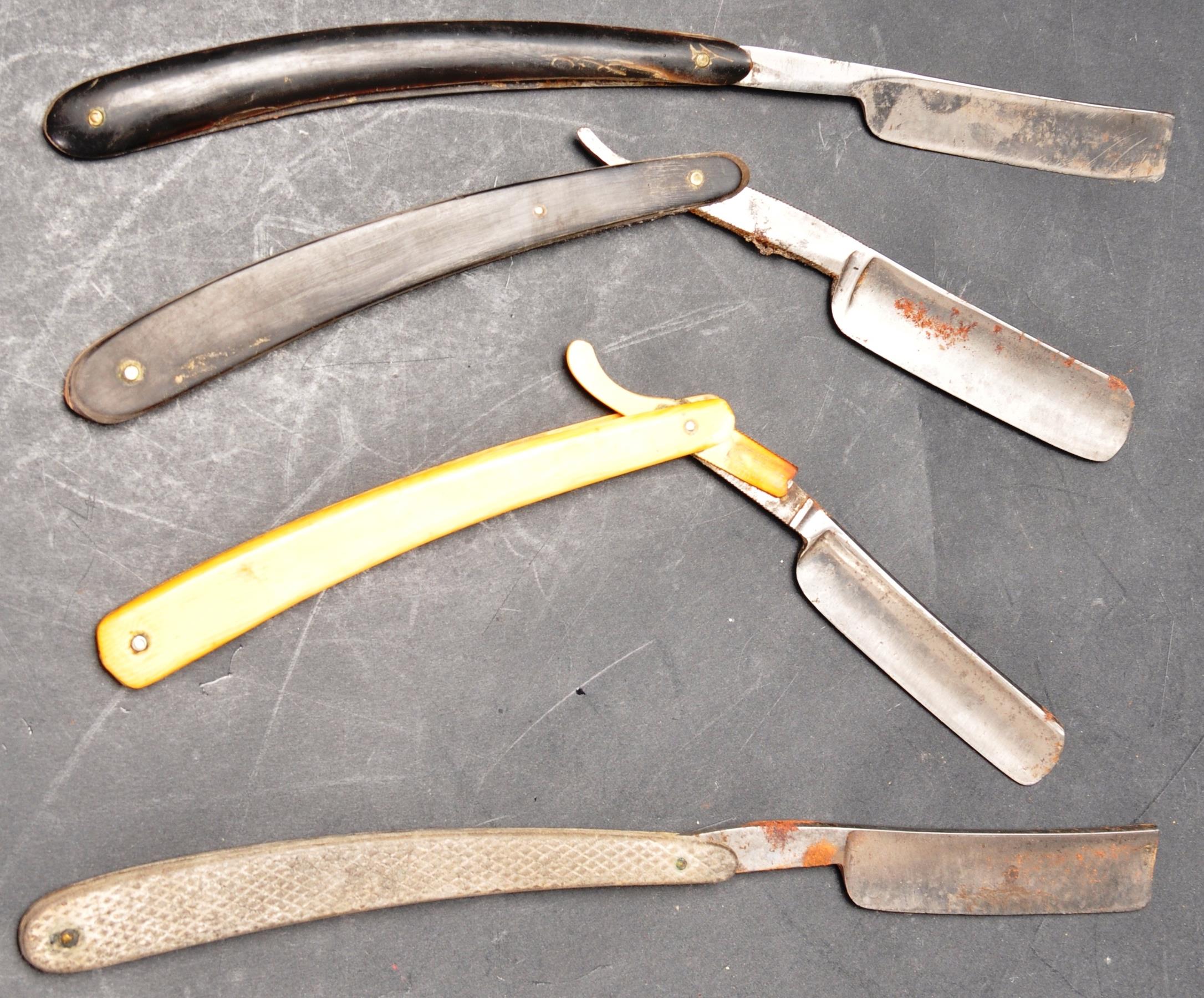 COLLECTION OF FOUR CUT THROAT RAZORS - Image 2 of 3