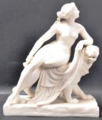 VICTORIAN PARIAN WARE ARIADNE & THE PANTHER