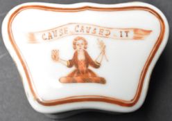 19TH CENTURY SAMSON CERAMIC SNUFF BOX