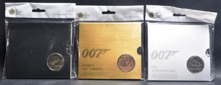 THE ROYAL MINT - JAMES BOND 007 - COLLECTION OF £5 PRESENTATION COINS
