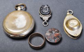 GROUP OF VINTAGE COMPASSES & FIRST WORLD WAR RING