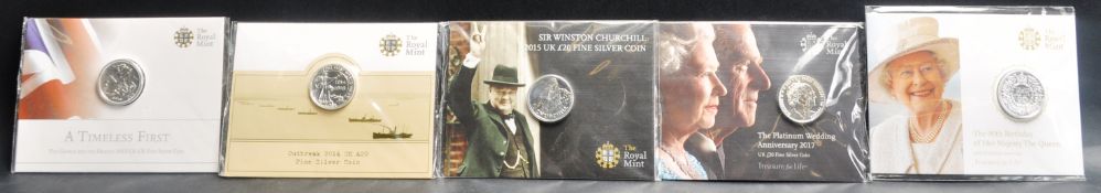 THE ROYAL MINT - £20 FINE SILVER PRESENTATION PROOF / UNCIRCULATED COINS