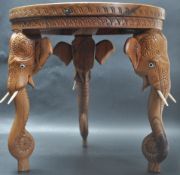 1980’S HARDWOOD BALINESE CIRCULAR STOOL