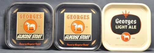 THREE MID 20TH CENTURY BRISTOL GEORGES BREWERY ADVERTISING SERVING TRAYS