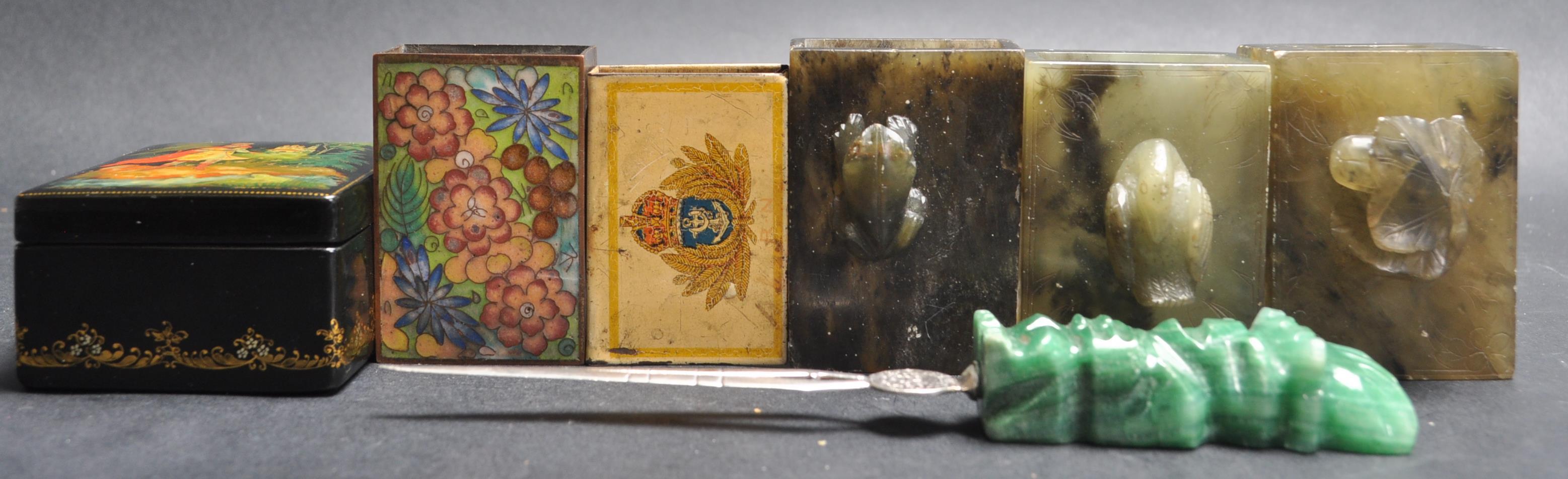 COLLECTION OF CHINESE ORIENTAL MATCHBOX HOLDER - Image 6 of 8