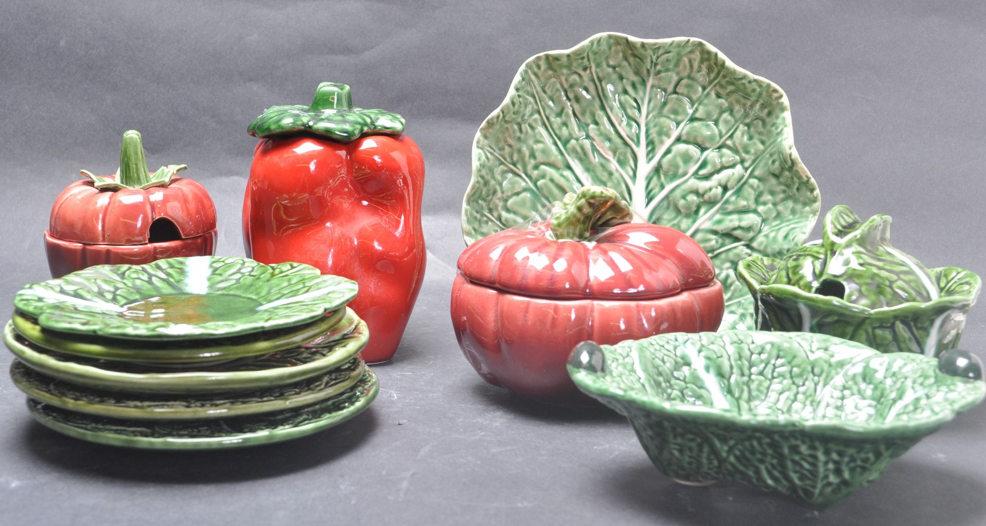 COLLECTION OF PORTUGUESE VEGETABLE CERAMICS - Image 2 of 10