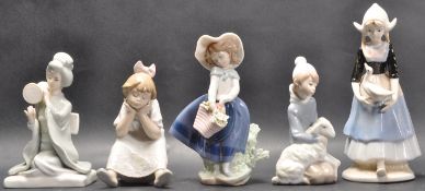 COLLECTION OF SPANISH LLADRO AND NAO FIGURINES