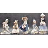 COLLECTION OF SPANISH LLADRO AND NAO FIGURINES