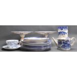 LARGE COLLECTION OF EARLY 20TH CENTURY BLUE AND WHITE CERAMIC WARE
