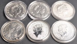 COINS - COLLECTION OF 1OZ SILVER PROOF / UNCIRCULATED