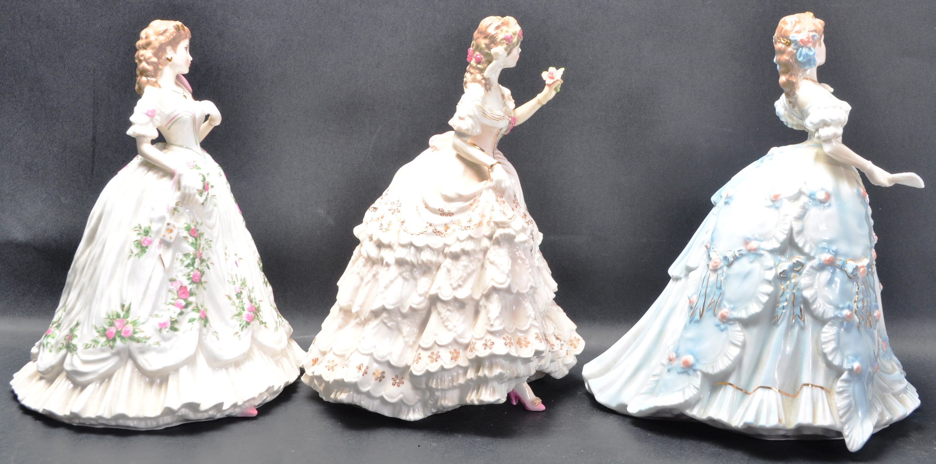 THREE LIMITED EDITION ROYAL WORCESTER FINE BONE CHINA CERAMIC PORCELAIN FIGURINES - Image 2 of 5