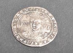 COINS - EDWARD VI HAMMERED SILVER SHILLING 16TH CENTURY