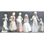 GROUP OF SIX LLADRO & NAO CERAMIC PORCELAIN FIGURINES