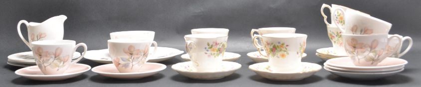 TWO MID 20TH CENTURY CERAMIC PORCELAIN PART TEA SERVICES - ROYAL ALBERT - COLCLOUGH