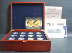 COMPLETE SET OF 18 STERLING SILVER PROOF COMMEMORATIVE COIN