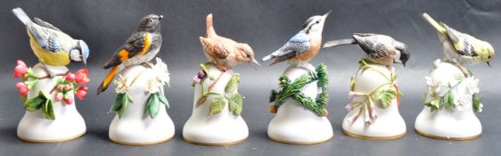 SIX BELL BIRDS BY FRANKLIN MINT BY PETER BARRETT