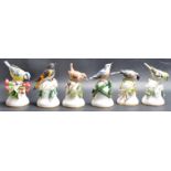 SIX BELL BIRDS BY FRANKLIN MINT BY PETER BARRETT