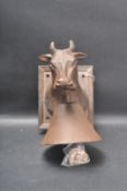 VINTAGE STYLE CAST IRON COWS HEAD RUSTIC BELL