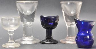 TWO VICTORIAN PENNY LICK ICECREAM GLASSES