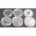COINS - COLLECTION OF 1OZ SILVER PROOF / UNCIRCULATED