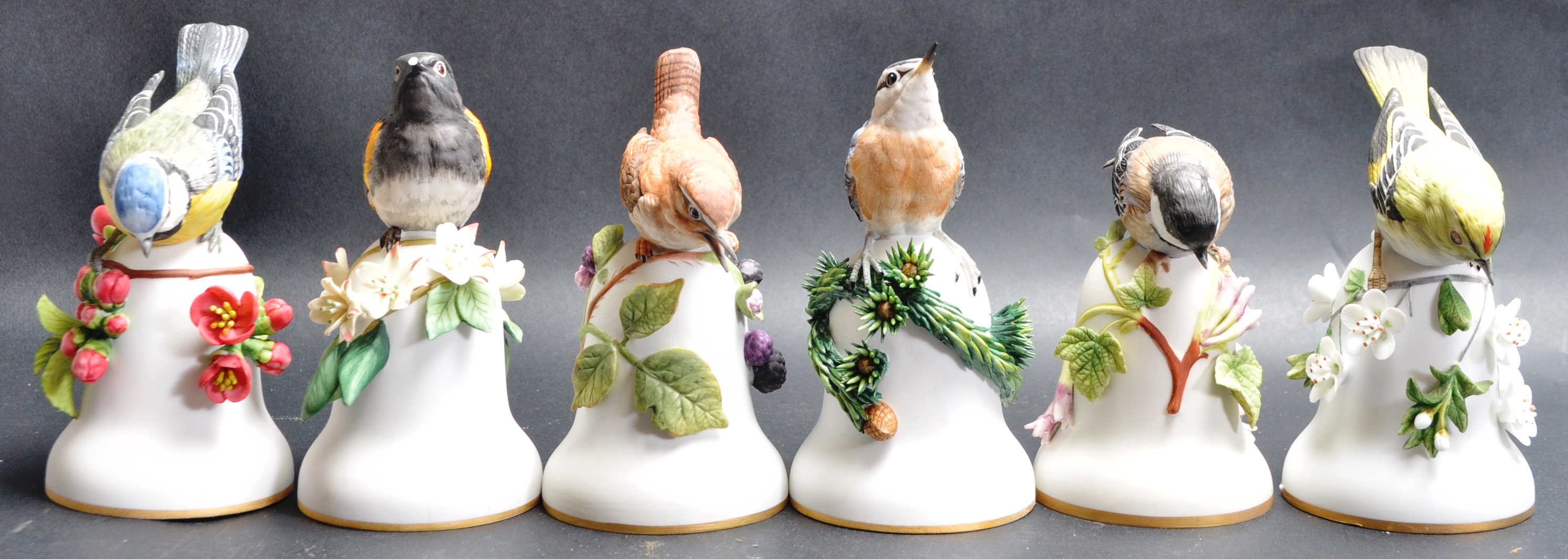 SIX BELL BIRDS BY FRANKLIN MINT BY PETER BARRETT - Image 2 of 8
