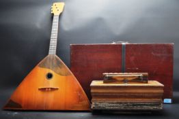 COLLECTION OF THREE VINTAGE MID 20TH CENTURY MUSICAL INSTRUMENTS