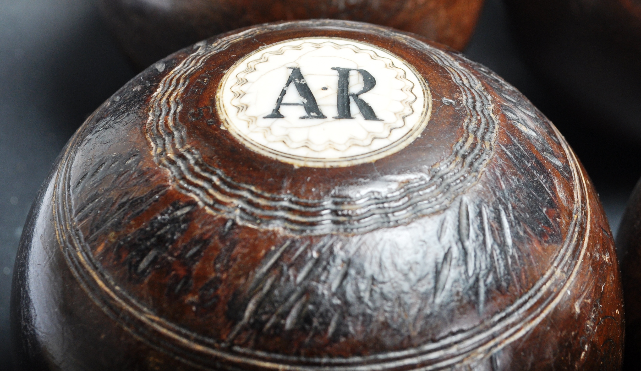 VICTORIAN WOODEN LAWN BOWLS - Image 4 of 7