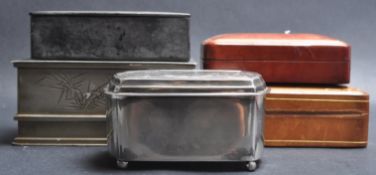 GROUP OF MID 20TH CENTURY DESK TOP BOXES