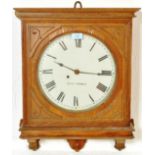 EDWARDIAN OAK CASE STATION CLOCK MARKED SETH THOMAS