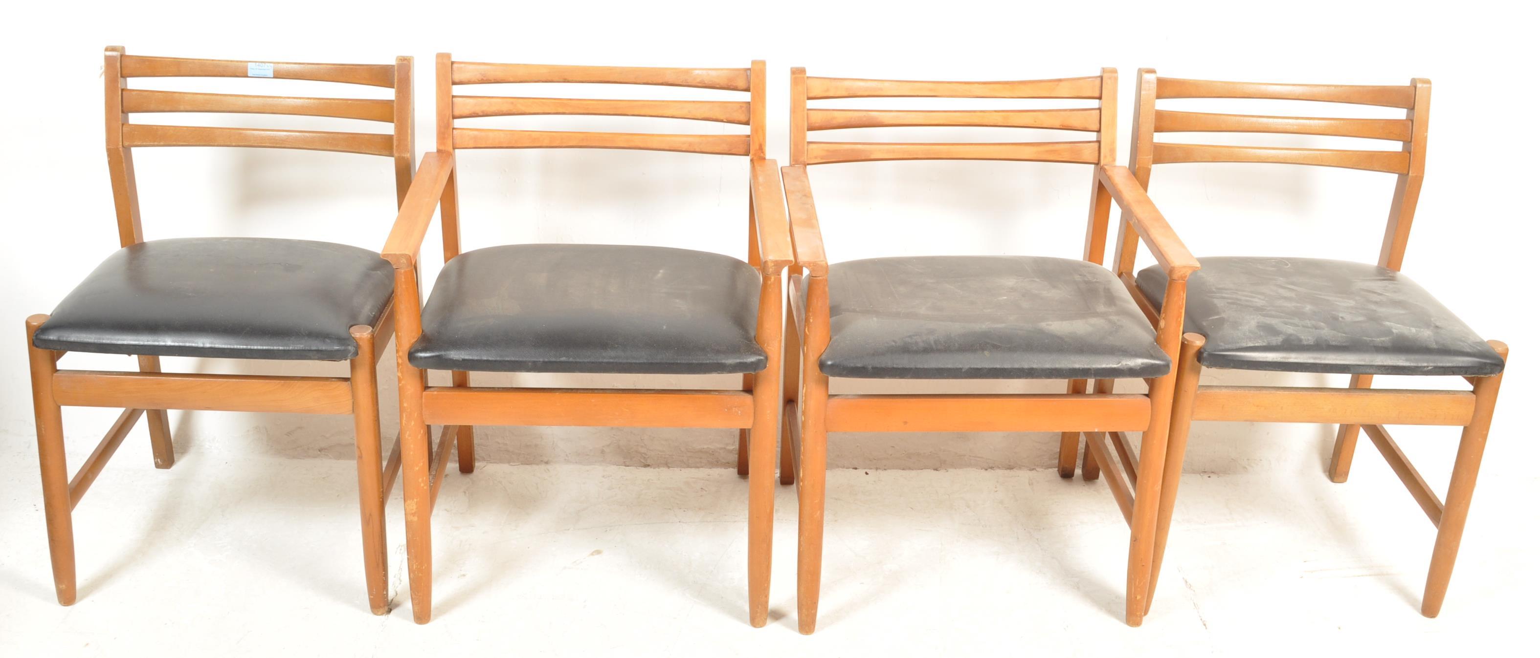 SET OF 1960'S RETRO TEAK DANISH INFLUENCE DINING CHAIRS - Bild 2 aus 5