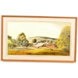 20TH CENTURY OIL ON CANVAS PAINTING OF UPPER SHOCKERWICK FARM NEAR BATH