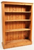 LATE 20TH CENTURY COUNTRY PINE BOOKCASE