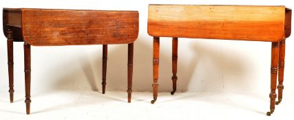 19TH CENTURY VICTORIAN MAHOGANY PEMBROKE TABLE TOGETHER WITH ANOTHER