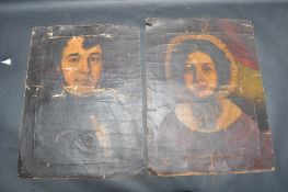 TWO 19TH CENTURY GEORGE IV OIL ON CANVAS PORTRAIT PAINTINGS