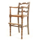 19TH CENTURY VICTORIAN CHILDRENS HIGH CHAIR