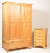 CONTEMPORARY CHUNKY OAK BEDROOM SUITE BY OAK FURNITURE LAND