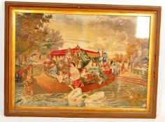 20TH CENTURY TAPESTRY OF CHARLES I ON THE THAMES