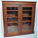 VICTORIAN 19TH CENTURY OAK LIBRARY BOOKCASE CABINET